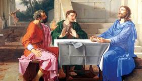 L’apparition du Christ aux pèlerins d’Emmaüs, 1656, Laurent de La Hyre, musée des Beaux-Arts, Grenoble.