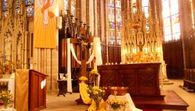 Choeur de l'église de Plombières pour Pâques